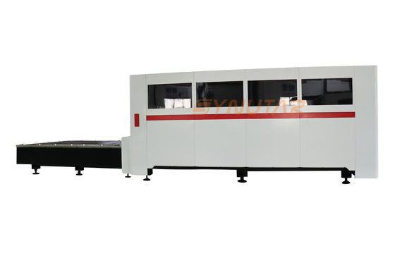 Machine de découpe laser à haute vitesse de tôle métallique à fibres de 1500W-6000W