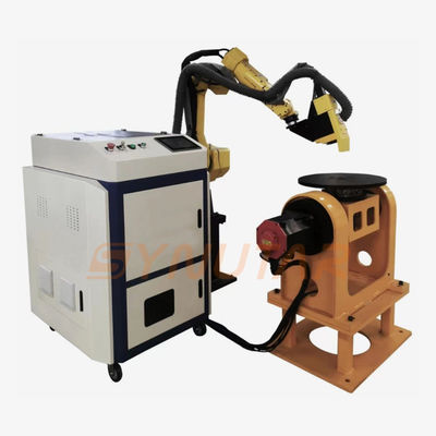 Machine de nettoyage laser pulsée de surface métallique de 500 W bras robotique automatisé