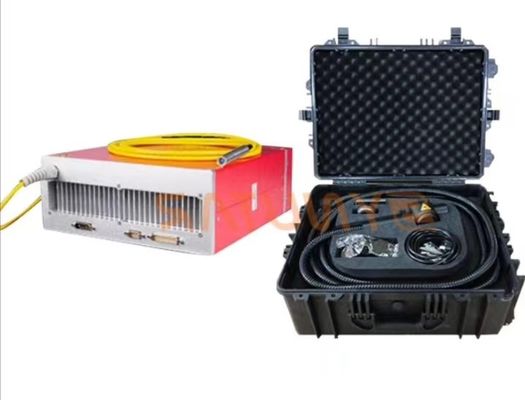 Machine de nettoyage portable à laser à fibres de 100 W 1064 nm Longueur d'onde Refroidissement par air 50 kg Fréquence d'impulsion 20-1000 Hz