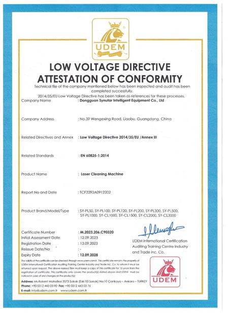 Chine Dongguan Synutar Intelligent Equipment Co., Ltd. certifications